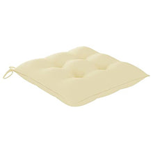 vidaXL Sedie da Giardino 2 pz Cuscini Bianco Crema in Massello di Teak