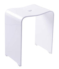 RIDDER Trendy - Sgabello da Bagno in Acrilico, Colore: Bianco 40 x 47 x 27,5 cm