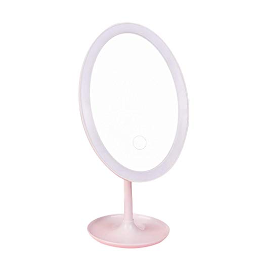 FGDSA Specchio per Il Trucco con Luci E Ingrandimento, Touch Screen Illuminato Specchio da Tavolo per Trucco Illuminato Specchio Luminoso A LED Portatile