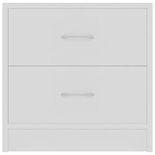 SKM Comodino Bianco 40x30x40 cm Legno Ingegnerizzato