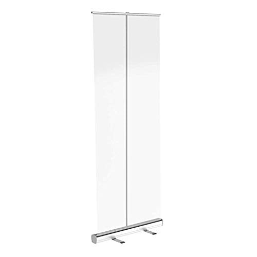 MSQL Rullo Trasparente Pull Up Banner Pop Up Divisore in plastica Scudo Protettivo Contro Lo starnuto, Piede di Supporto Girevole a 360 °, per Palestra, Salone,180 * 80cm