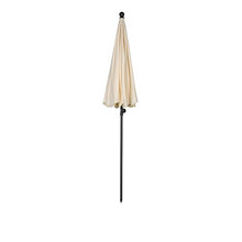 Sekey® Ombrellone Ø 200 cm Tondo Ombrello Parasole da Esterno da Giardino da Spiaggia Crema Protezione Solare UV25+