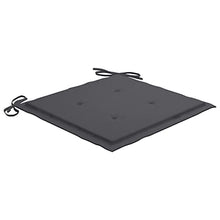 vidaXL Sedie da Giardino 2 pz con Cuscini Antracite Massello di Teak