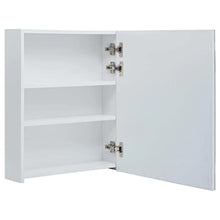 vidaXL Armadietto Bagno con Specchio e Luci LED con Ante e Ripiani Interni Elegante Moderno Funzionale Mobiletto Pensile 50x13,5x60 cm MDF e Melamina