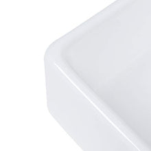 Ausla Lavabo da incasso rettangolare in ceramica Lavabo 38 x 38 x 13,3 cm Bianco
