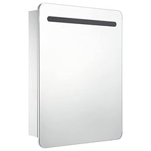 vidaXL Armadietto Bagno con Specchio e Luci LED con Ante e Ripiani Interni Elegante Moderno Funzionale Mobiletto Pensile 60x11x80 cm MDF e Melamina
