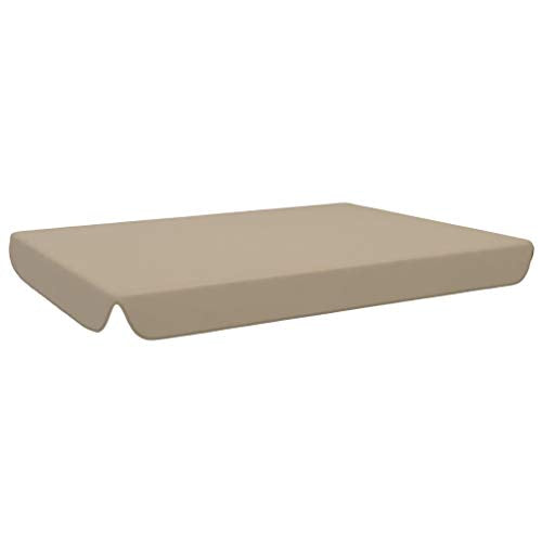 vidaXL Baldacchino di Ricambio per Dondolo da Giardino Tettino Tettuccio Copertura Telo di Protezione Parasole Calotta di Ricambio Talpa 192x147 cm