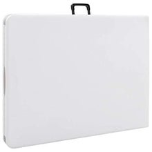 E E-NICES Tavolo da Giardino Pieghevole Bianco 180x72x72 cm in HDPE