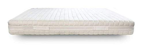 Materasso Matrimoniale Ortopedico 100% Lattice Tessuto Termo-Regolatore Outlast sfoderabile 4 lati h 22 cm 7 zone Differenziate Ergonomico e Anallergico|Relax Latex 160x195