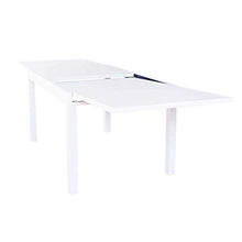 Milani Home s.r.l.s. Tavolo Rettangolare Allungabile in Alluminio da Esterno Giardino, per Ristorante Albergo di Design, Cm 135/270 X 90 X 75 H Colore Bianco
