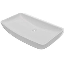 lavabo da bagno, Ceramico lussuoso in Forma rettangolare Bianco 710 x 380 x 135 mm