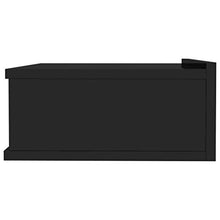 Lasamot Materiale truciolare Comodino da Parete Stile Moderno, Comodino da Interno Pratico Comodino Camera da Letto 40x30x15 cm (Larghezza x profondità x Altezza) Nero Lucido Set 1 Pezzi