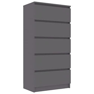 vidaXL Credenza con Cassetti Grigia 60x35x121 cm in Truciolato