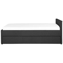 Beliani Divano Letto Estraibile in Tessuto Grigio Scuro Rete a Doghe 80 x 200 cm Marmande