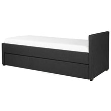 Beliani Divano Letto Estraibile in Tessuto Grigio Scuro Rete a Doghe 80 x 200 cm Marmande