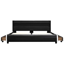 SKM Giroletto Nero con LED in Similpelle 120x200 cm (44.55kg)