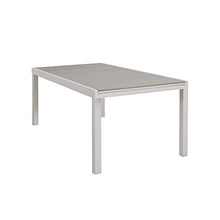 Milani Home s.r.l.s. Set Tavolo Giardino Allungabile Rettangolare 180/240 X 100 con 4 Poltrone in Alluminio Tortora da Esterno
