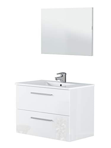 ARKITMOBEL Mobili da Bagno Moderni-lavabo, Bianco, Unico