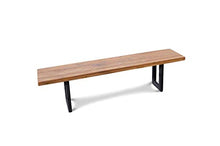 pib Panca Peterstivy in Stile Vintage - Legno Massiccio, Legno Antico, Finitura Vernice, Legno di Teak | in Legno Teak Verniciato dal Look Neo Industrial - Marrone ocra (L170 x H46 x P36 cm)