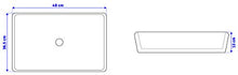 Sanitop-Wingenroth - Lavabo rettangolare in ceramica, 48,5 x 36,5 x 13 cm, per WC Anita