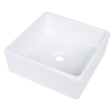 Lavabo Lavabo da appoggio Lavabo quadrato moderno in ceramica Lavabo Piano di lavoro Lavabo bianco Accessori da bagno Lavabo bagno lavabo lavabo da appoggio lavabo vanità, 38 x 38 x 13,3 cm