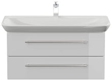 emotion MYDAY100CM000101DE - Lavabo con mobiletto, in Legno Bianco Lucido, 100 x 45 x 41,6 cm