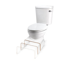 Well Care Sgabello Bagno Fisiologico Legno Bianco - Poggiapiedi Adulti per WC - Sgabellino Squatty da Toilette - Panchetto contro la stitichezza