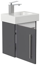 emotion ICONXS38CMLINKS000104DE - Lavabo con mobiletto, in Legno, 38 x 41 x 28 cm, Colore: Antracite Lucido