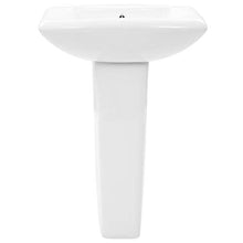 vidaXL Lavandino a Colonna in Ceramica Bianca Lavabo Lavello Sanitari Bagno