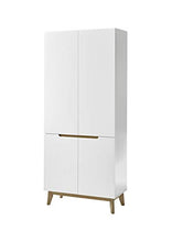 Möbel-Store24 Cervin M52244WE5 - Guardaroba in MDF impiallacciato, 85 cm, colore: Bianco opaco