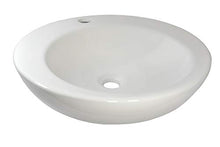 1 x lavabo in ceramica rotondo grande lavabo in ceramica 46 x 46 x 13,5 cm