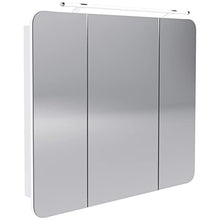FACKELMANN - Set di mobili da bagno, 5 pezzi, colore: Bianco lucido Milano - Lavandino in ceramica da appendere, 100 cm e 3 ante a LED