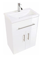 Mobile bagno a terra SlimLine bianco lucido