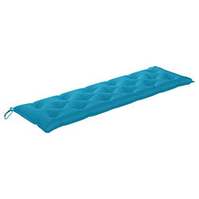 vidaXL Panca da Giardino con Cuscino Azzurro 175 cm Massello di Teak