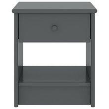 vidaXL Comodini 2 pz Grigio Scuro 35x30x40 cm in Pino Massello