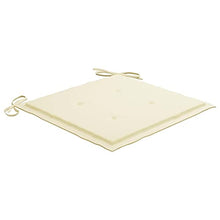vidaXL Sedie da Giardino 2 pz con Cuscini Crema Massello di Teak
