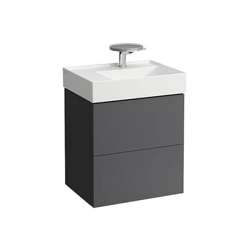 Laufen Mobiletto lavabo Kartell Running, Adatto per lavabo 810335, 2 cassetti, 580x600x450, colorazione: Grigio Ardesia - H4075680336421