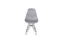 INJOY LIFE - Set di 4 sedie da pranzo moderne con gambe in metallo, sedie in plastica, per ufficio, salotto, cucina, camera da letto, colore: grigio