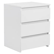 lyrlody Comodino con 3 Cassetto, Comodino Camera da Letto Comodini da Notte Comodino, 45 x 38.2 x 56 cm, Bianco