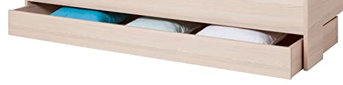 COMPOSAD | Cassettone Estraibile con Ruote per Letto , Cassettone Contenitore, Cassetto per Letto, Dimensioni (LxAxP) 202x17x83,50 cm, Colore Frassino, Made in Italy