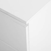Dsrgwe Comodini Tavolo Notturno 3 Cassetti Cabinetto Comodino Comodino Alto Lucido per Camera da Letto Mobili Bianchi