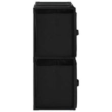 vidaXL Armadietto con 4 Cestini in Tessuto Nero 63x30x71 cm in Acciaio Mobile Utile Pratico Comodo Funzionale Soluzione Salvaspazio Robusto Solido