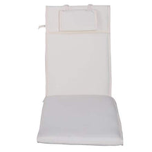 miozzi Cuscino per Sdraio Lettino Prendisole da Giardino Bianco Crema 198x53x5 cm
