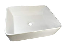 1 lavabo rettangolare in ceramica, 48 x 37 cm