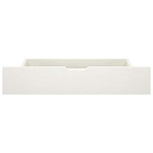 BIGTO - Struttura letto a baldacchino con 2 cassetti in legno di pino massello, mobili per camera da letto, 140 x 200 cm, colore: Bianco