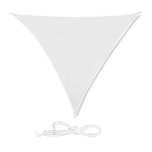 Relaxdays, Bianca Tenda a Vela Triangolare, Idrorepellente, Anti UV, Corde di Supporto, Terrazza e Giardino, 3x3x3 m, 3 x 3 x 3 m
