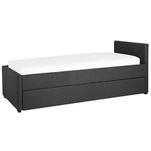 Beliani Divano Letto Estraibile in Tessuto Grigio Scuro Rete a Doghe 80 x 200 cm Marmande