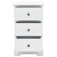 vidaXL Comodino in MDF Elegante 3 Cassetti Tavolino da Notte Comò Arredo Cassettiera Mobiletto per Camera da Letto Arredamento Interni Legno di Pino
