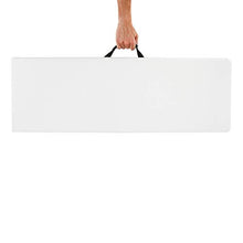 Newstorm OSKARBENCH180, Valigia da banco pieghevole in acciaio, 184 x 30.5 x 44.56 cm, Colore bianco