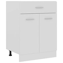 Ausla - Cassettiera con 2 ripiani e 1 cassetto per organizzare la cucina, 60 x 46 x 81,5 cm, colore: Bianco